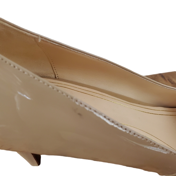 Cole Haan Chelsea Platform Patent Leather Nude Pumps Heels 9.5B - Picture 6 of 10